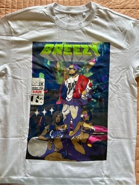 Authentic Graphic Chris Brown Crewneck T-Shirt - White